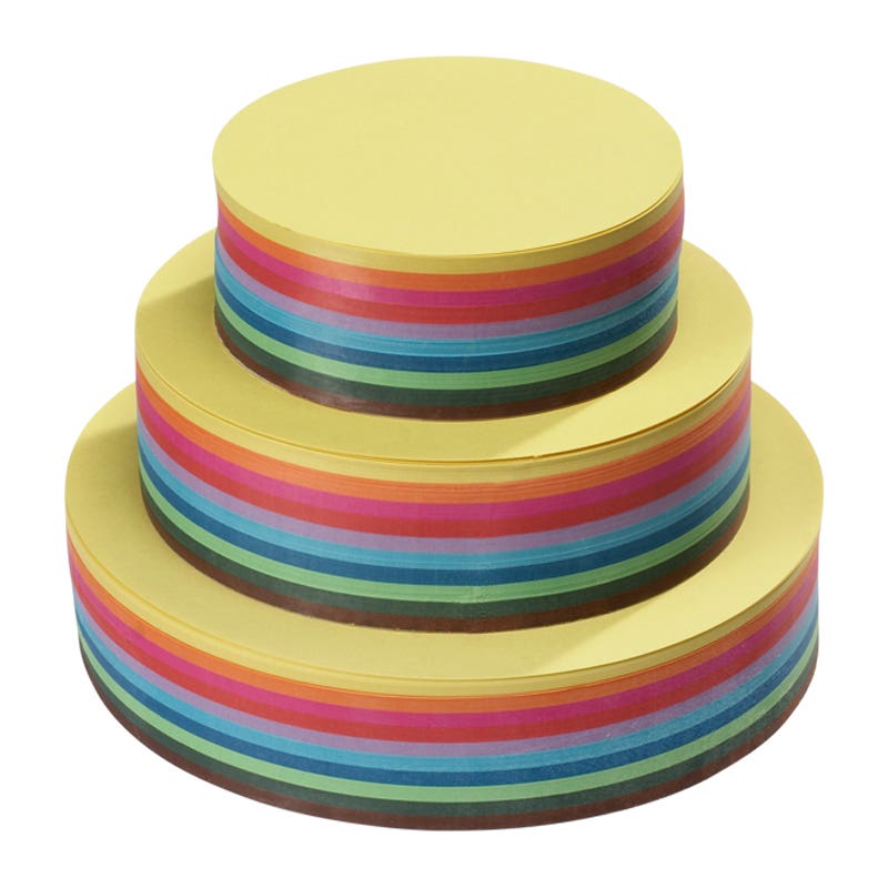 Round Folding Paper 4.75" - 500 sheets - 60 g light weight - 10 assorted colors image
