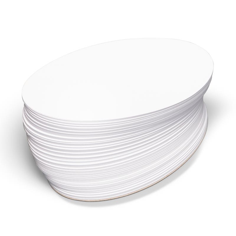 Oval Folding Paper 6.3"x6.3" - 250 sheets - 120 g medium weight - White image