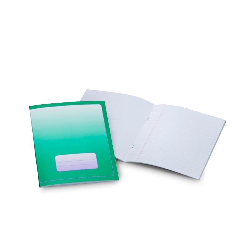 Exercise Books Small 6.3"x8.3" - college ruled- pack of 25 - Green image