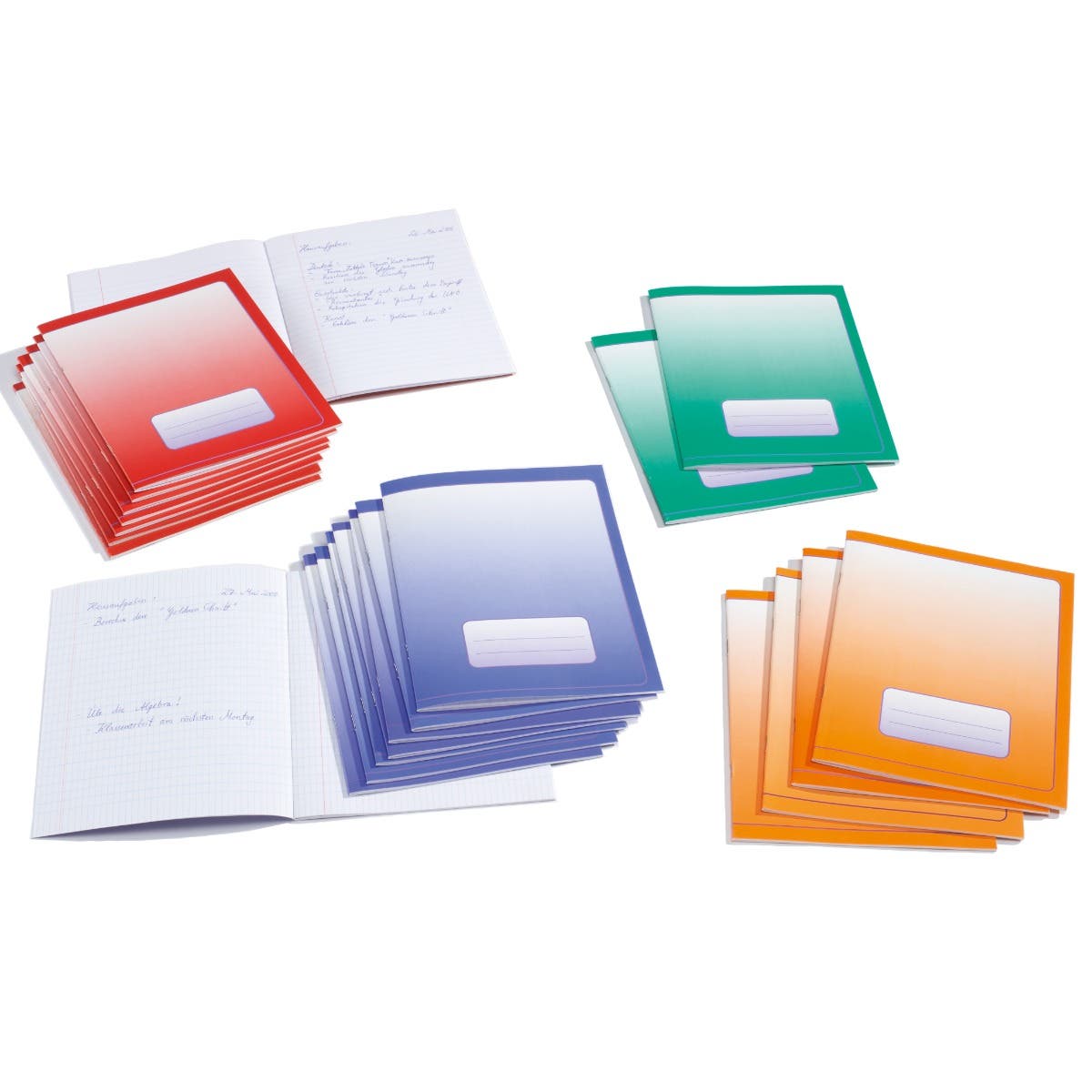Exercise Books Small 6.3"x8.3" - college ruled- pack of 25 - Red image