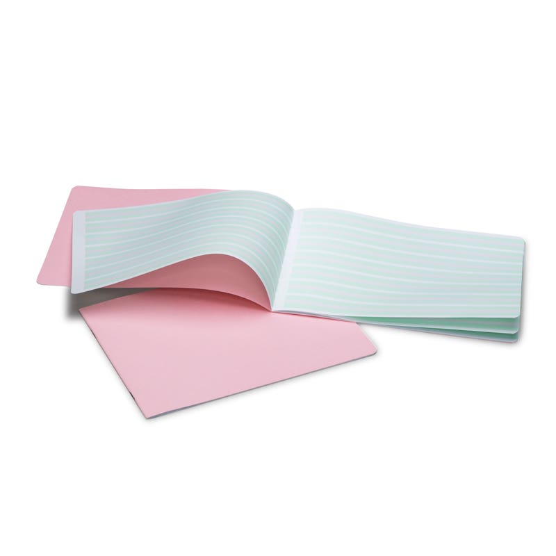 Handwriting Practice Books - 9-6-9 lines - landscape - staple - pack of 10 - Pink image