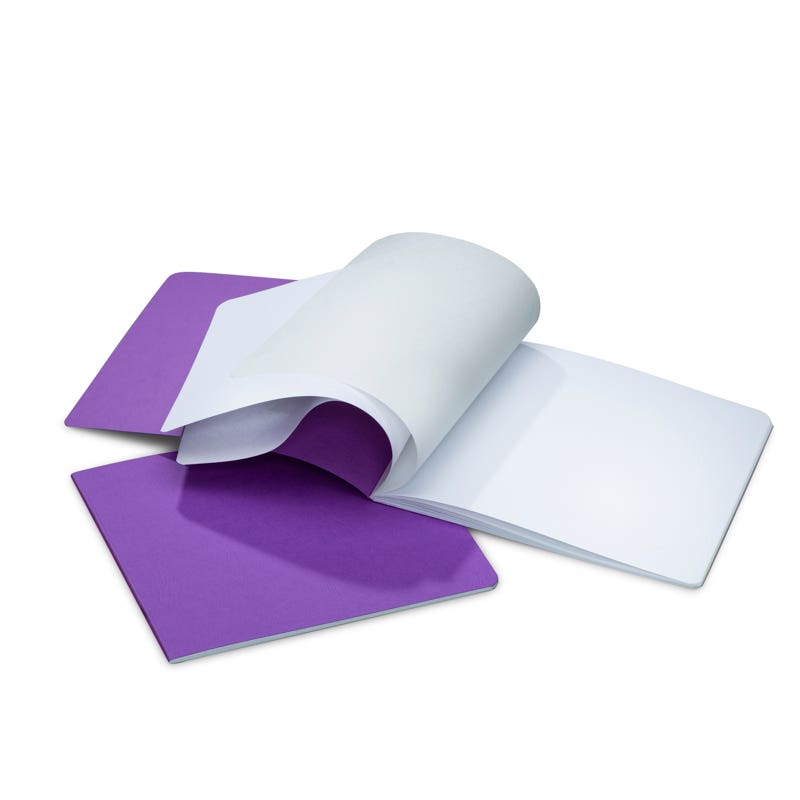 Small Main Lesson Books 9.45"x8.3" - landscape - w/onion skin - pack of 10 - Purple image