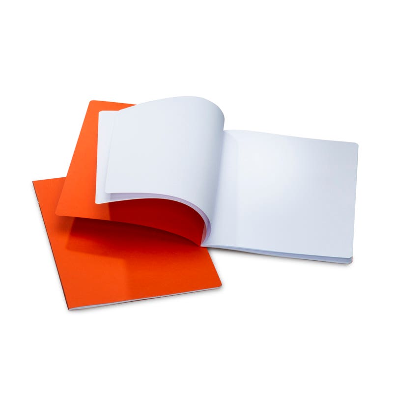 Classic Main Lesson Book 9.45"x12.6" - staple - portrait - w/onion skin - pack of 10 - Orange image