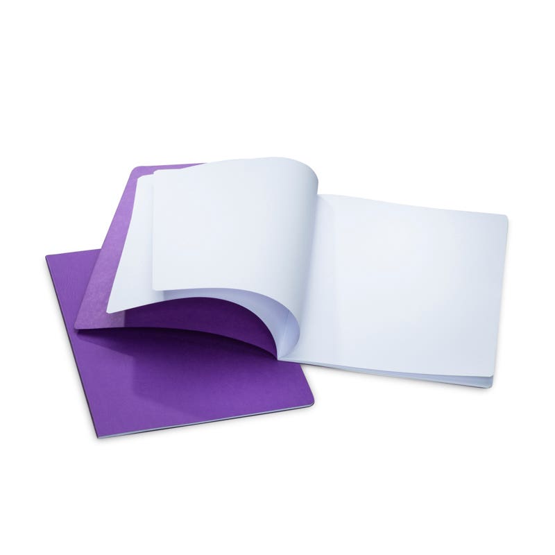 Classic Main Lesson Book 9.45"x12.6" - staple - portrait - w/onion skin - pack of 10 Purple image
