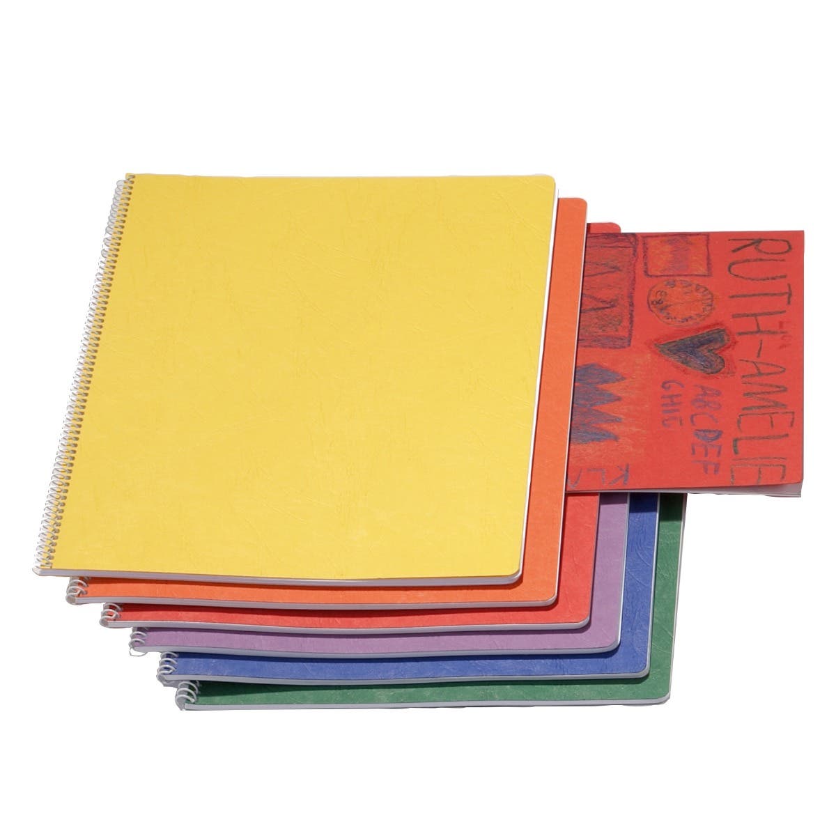 Classic Main Lesson Books 9.45"x12.6" - spiral - portrait - w/onion skin - pack of 10 - Green image