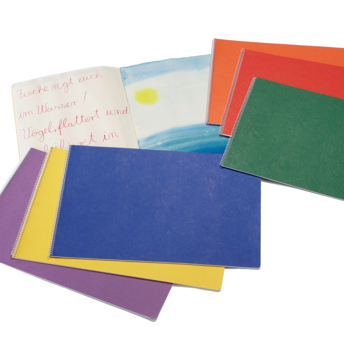 Extra Large Main Lesson Books 12.6"x19" - spiral - landscape - pack of 10 - Purple image