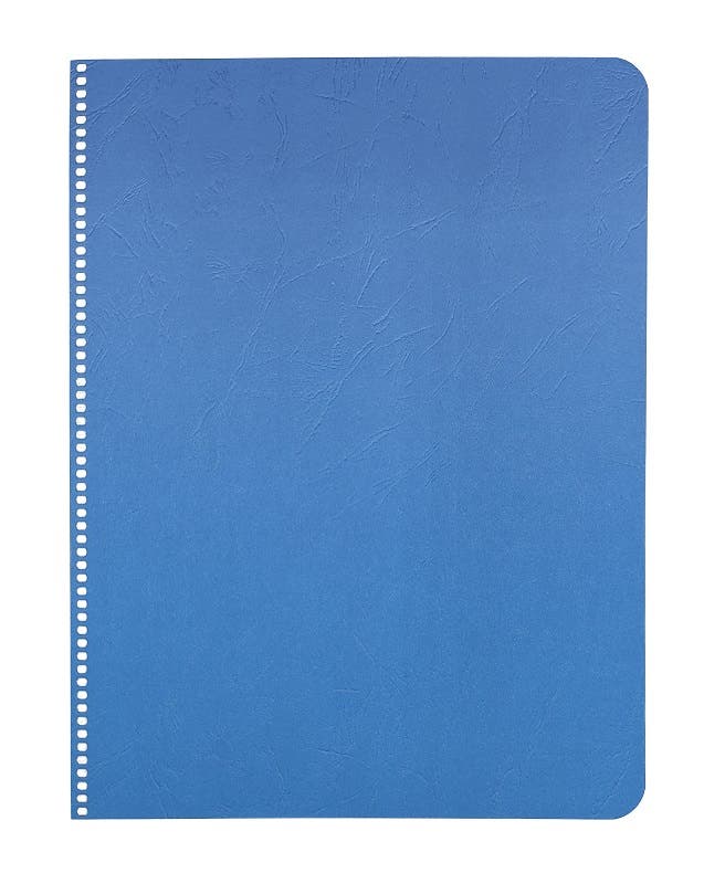 Main Lesson Book Covers 280g punched holes 8.7" x 11.4" - portrait - 30 sheets - Blue  image