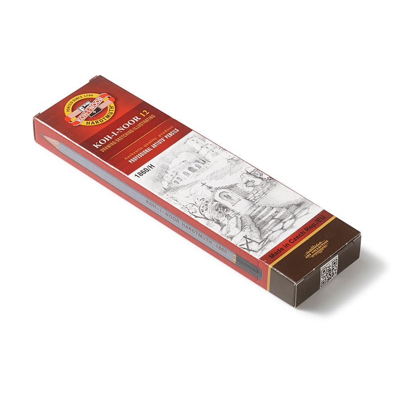 Lacquered Hard Graphite Pencils - box of 12 - H image