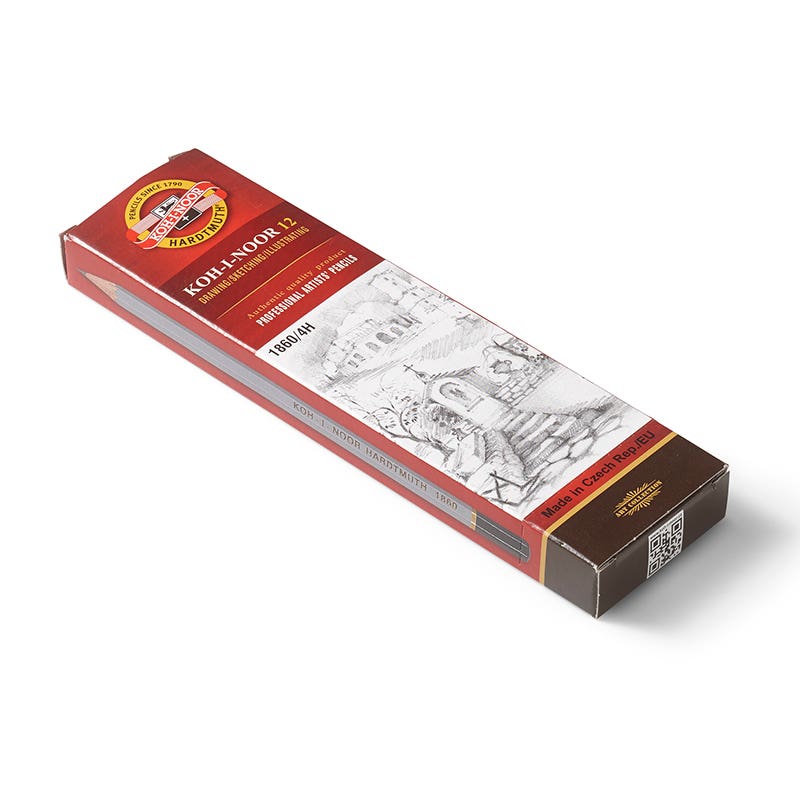 Lacquered Very Hard Graphite Pencils - box of 12 - 4H image