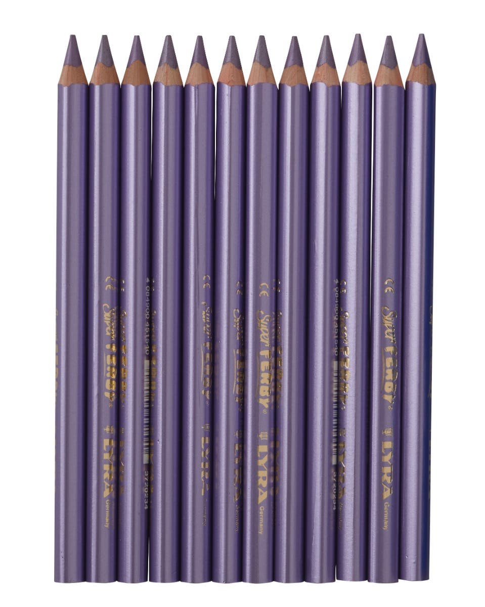 Lyra Super Ferby Triangular Lacquered Pencils - box of 12 - Metallic Lilac image