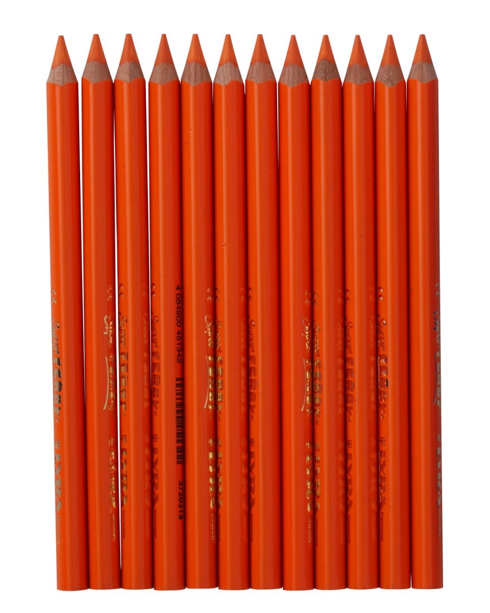 Lyra Super Ferby Triangular Lacquered Pencils - box of 12 - Luminous Orange image