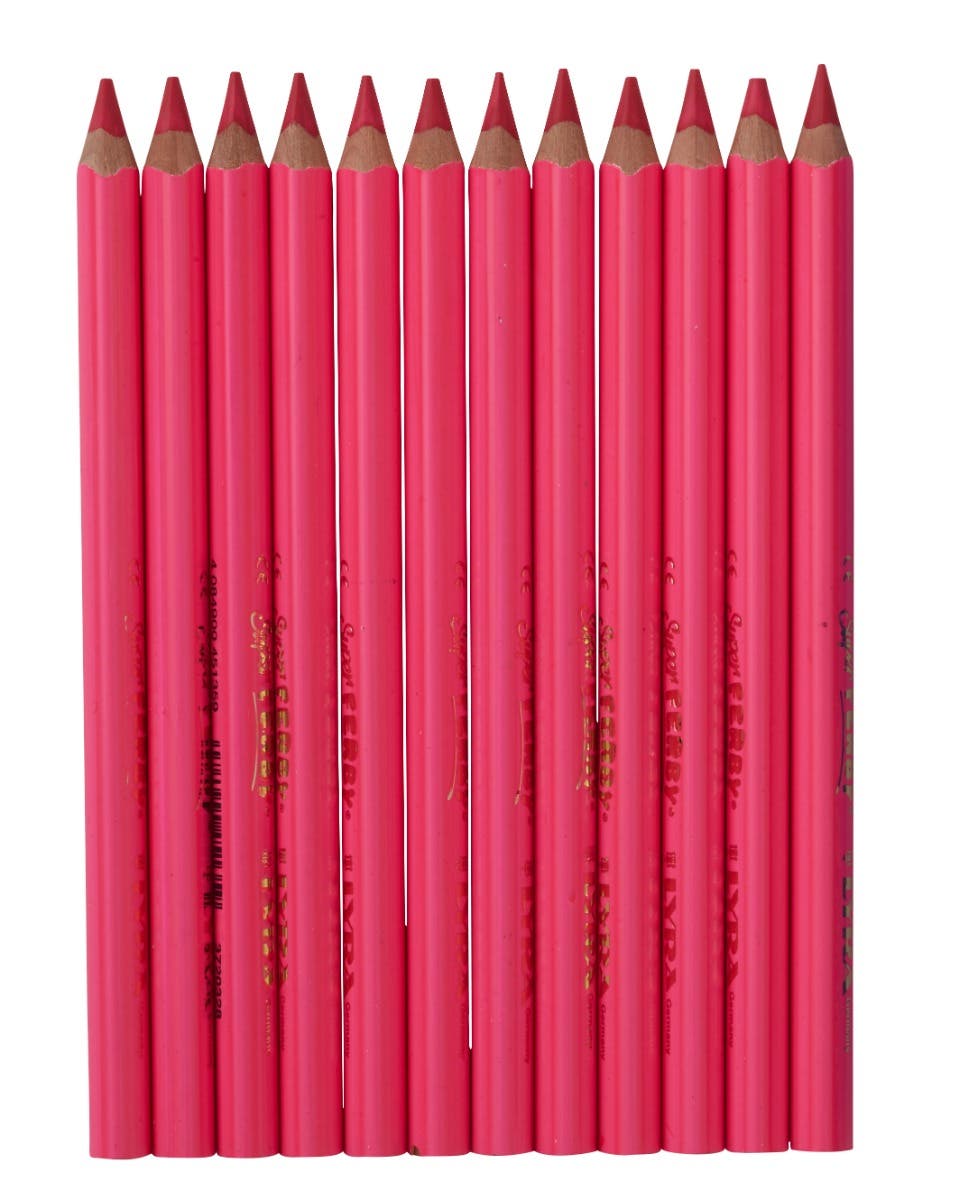Lyra Super Ferby Triangular Lacquered Pencils - box of 12 - Luminous Red image