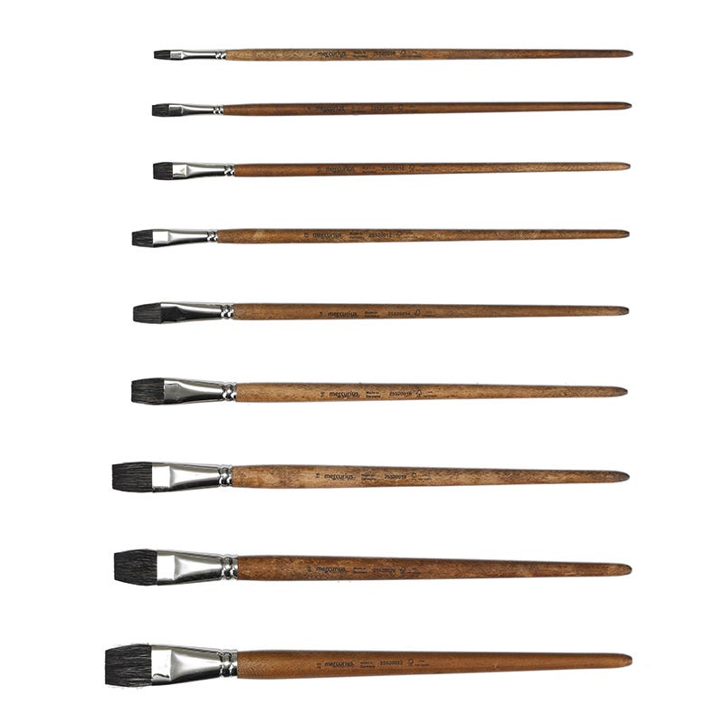 Paint Brush Flat Polecat Hair #14 / 0.55"x11.8" image
