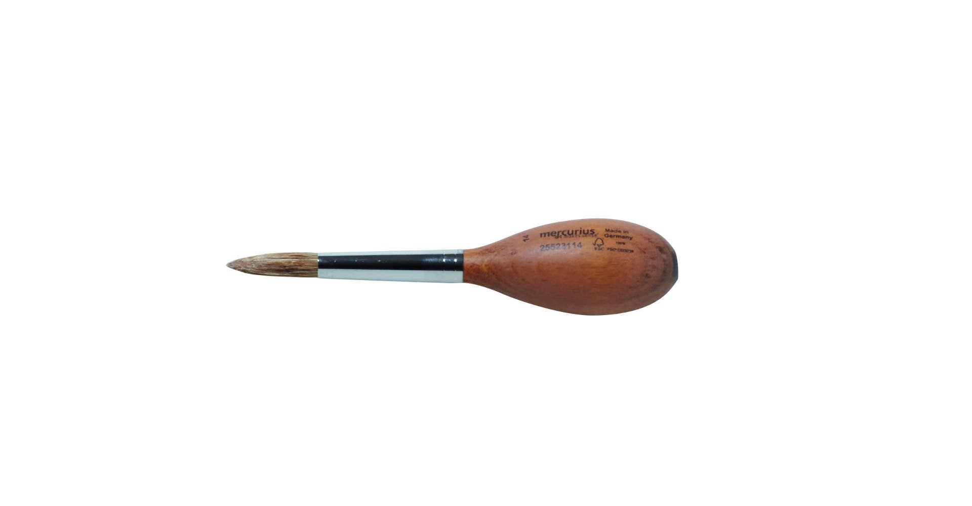 Paint Brush Cow Hair Round #14 Egg-Shaped / 0.35"x5.12" image