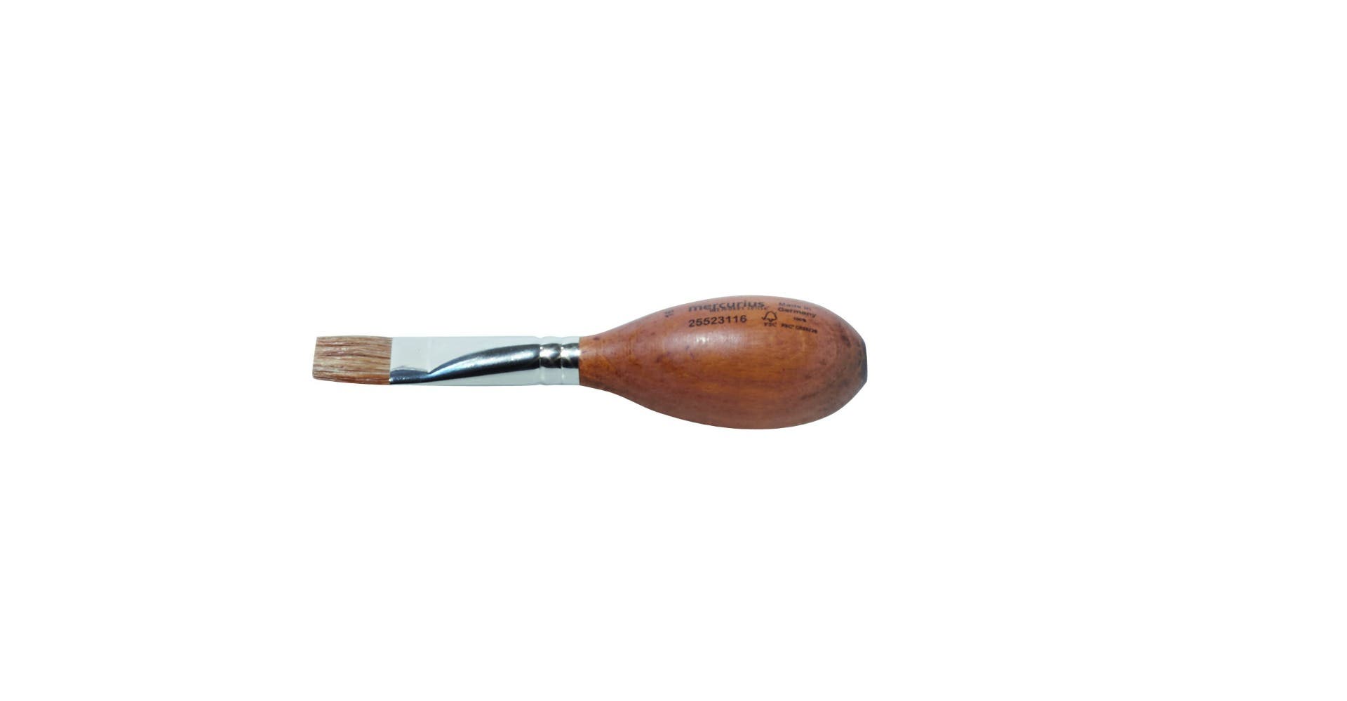Paint Brush Cow Hair Flat #16 Egg-Shaped / 0.63"x5.12" image