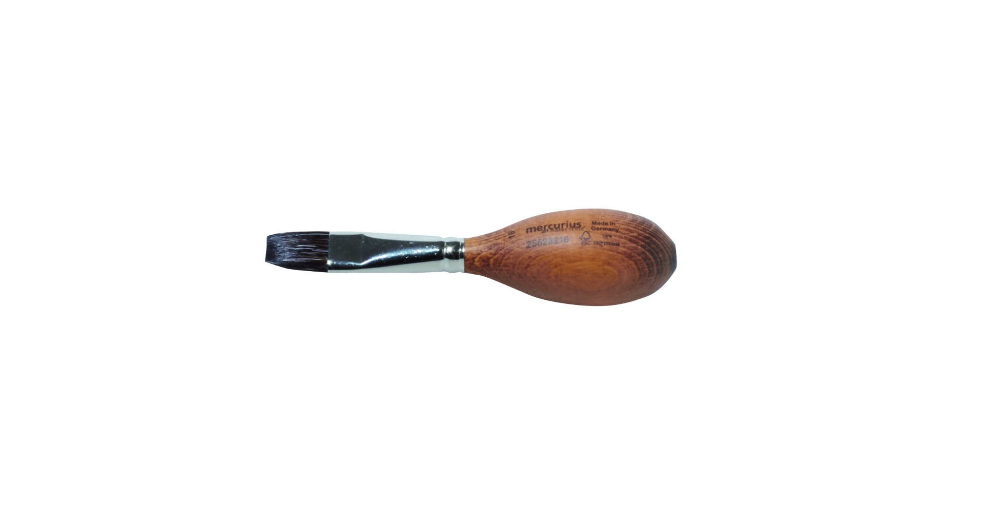 Paint Brush Polecat Hair Flat #16 Egg-Shaped / 0.63"x5.12" image