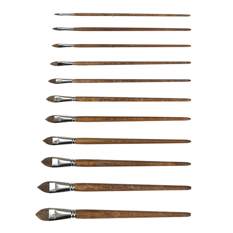 Paint Brush Cow Hair w/ Cat Tongue Tip #20 / 0.79"x12.4" image