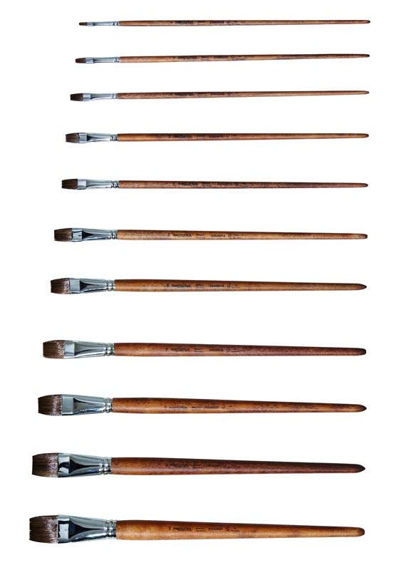 Paint Brush Flat Synthetic Cow Hair #24 / 0.94"x13" image