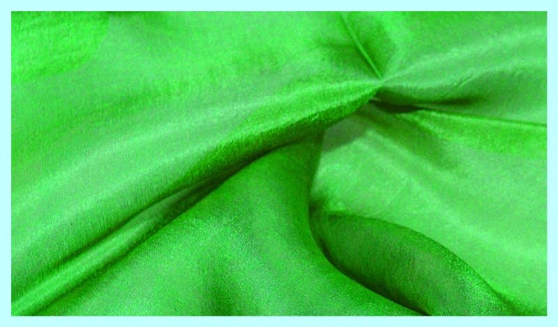 Filges Plant-dyed Hemmed Silk - 1 x 2.2 yards - Green image