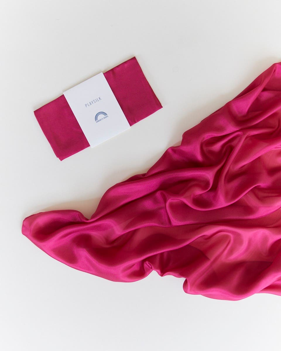 Sarah's Silks Classic Playsilk 35"x35"- Red Violet  image