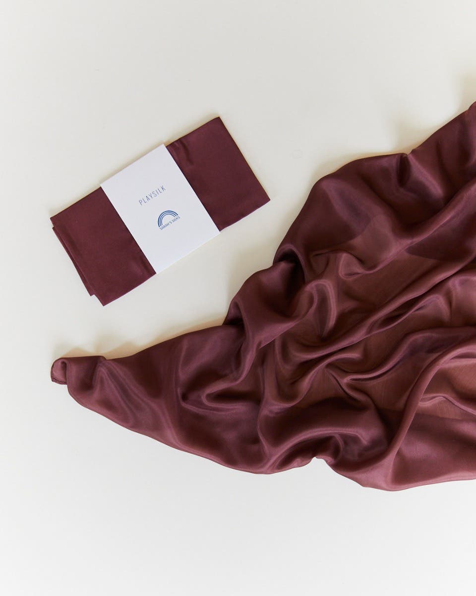 Sarah's Silks Classic Playsilk 35"x35"- Brown  image