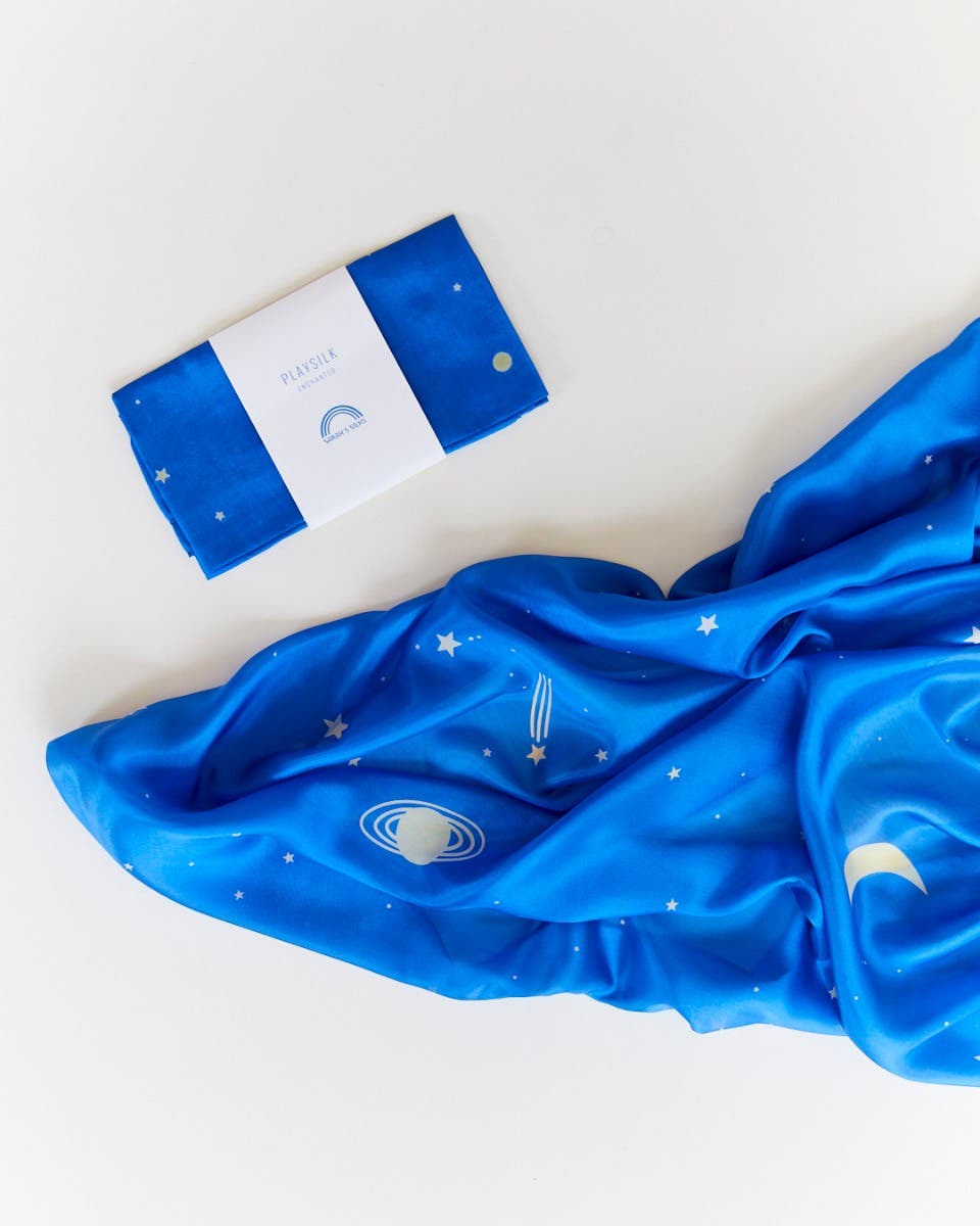 Sarah's Silks Enchanted Playsilk 35"x35" - Starry Night image