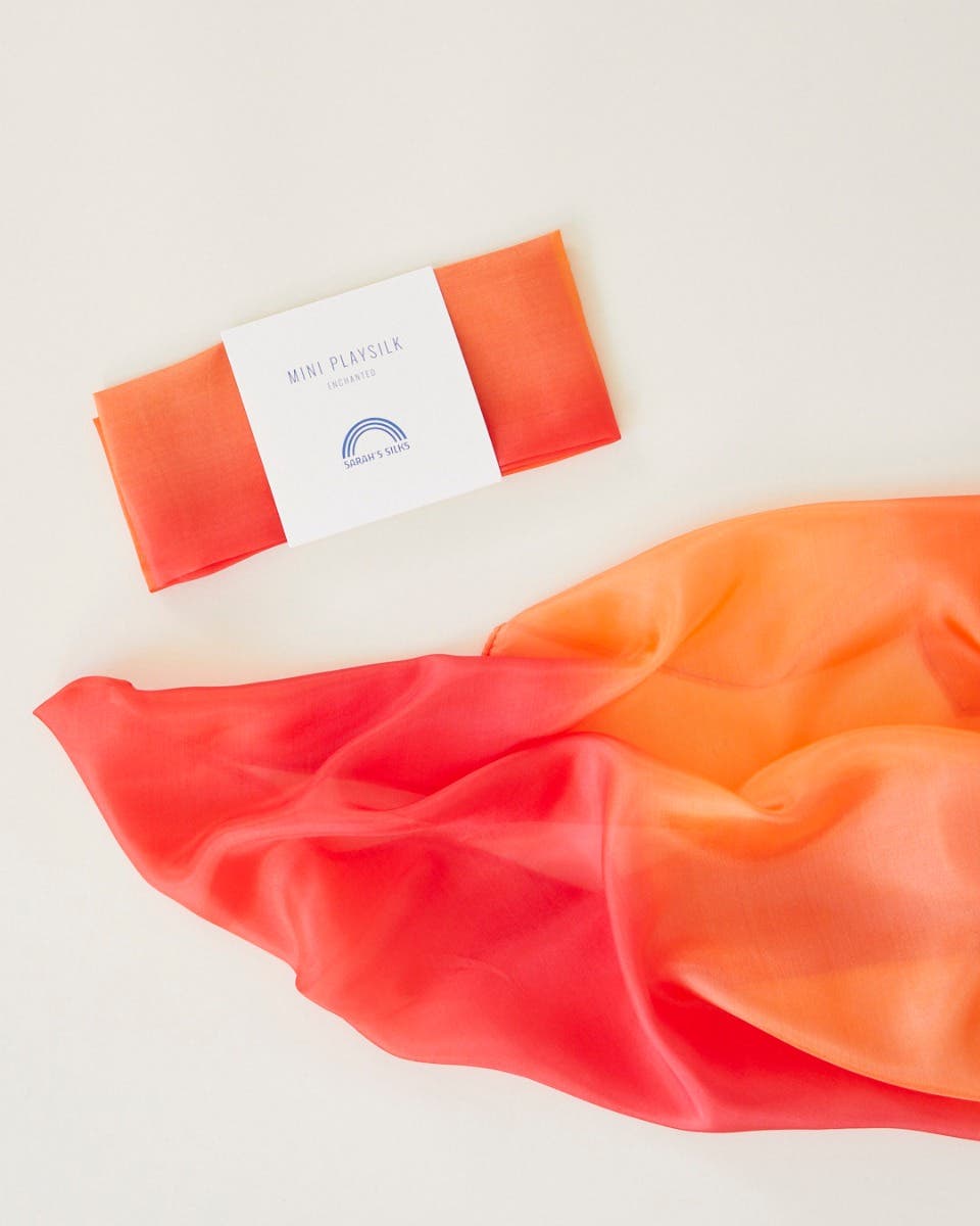 Sarah's Silks Mini Playsilk 21"x21" - Fire image