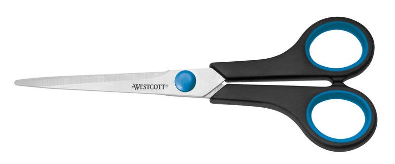 School Scissors - soft grip - right or left handed - 7"  image