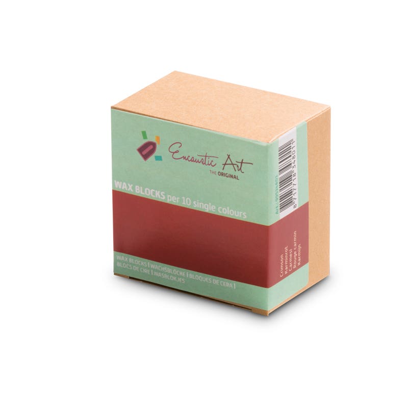 Encaustic Art Wax Blocks - 10 pieces - Crimson image