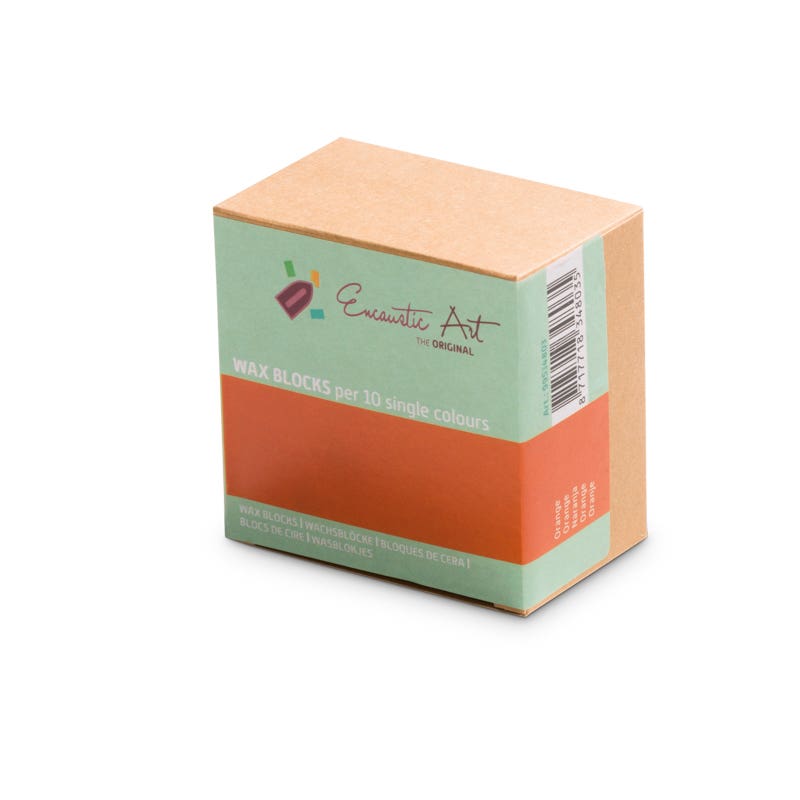 Encaustic Art Wax Blocks - 10 pieces - Orange image