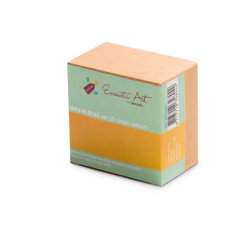 Encaustic Art Wax Blocks - 10 pieces - Golden yellow image
