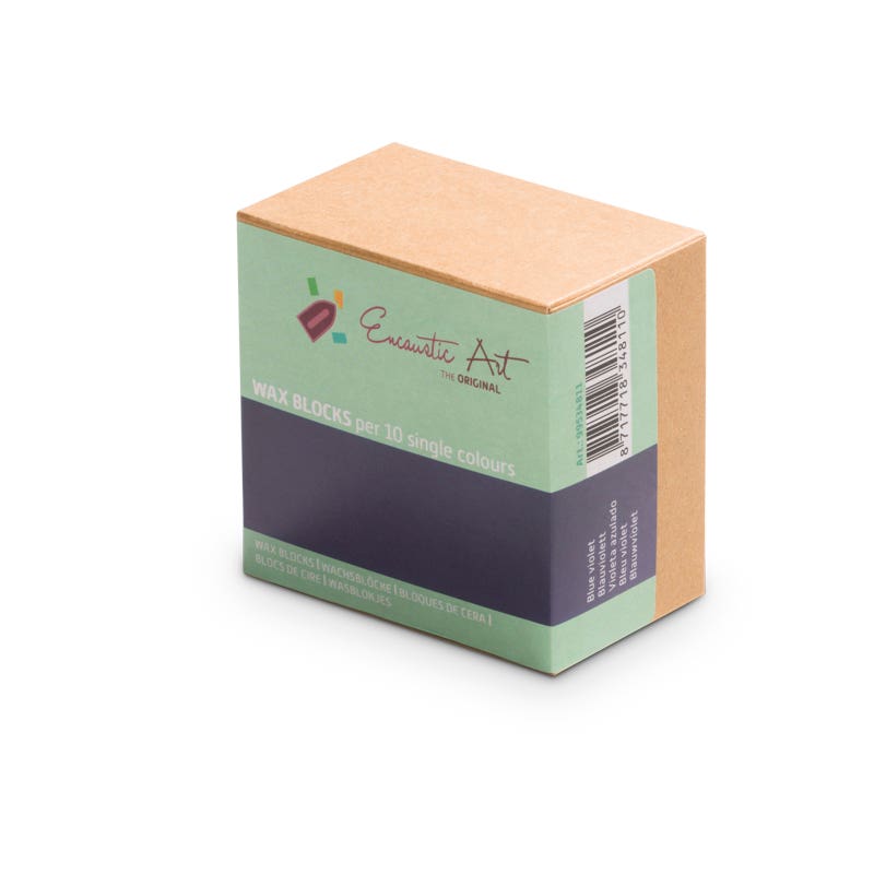 Encaustic Art Wax Blocks - 10 pieces - Blue violet image
