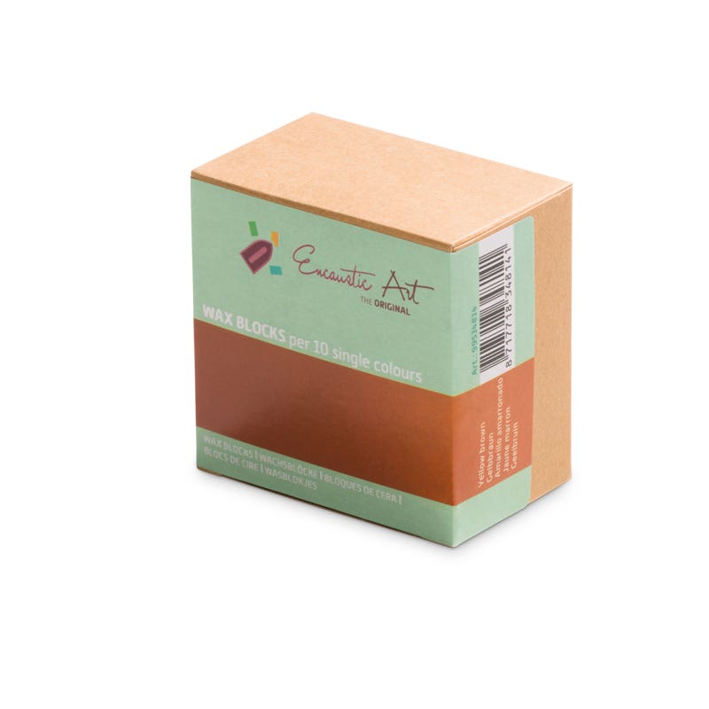 Encaustic Art Wax Blocks - 10 pieces - Yellow brown image
