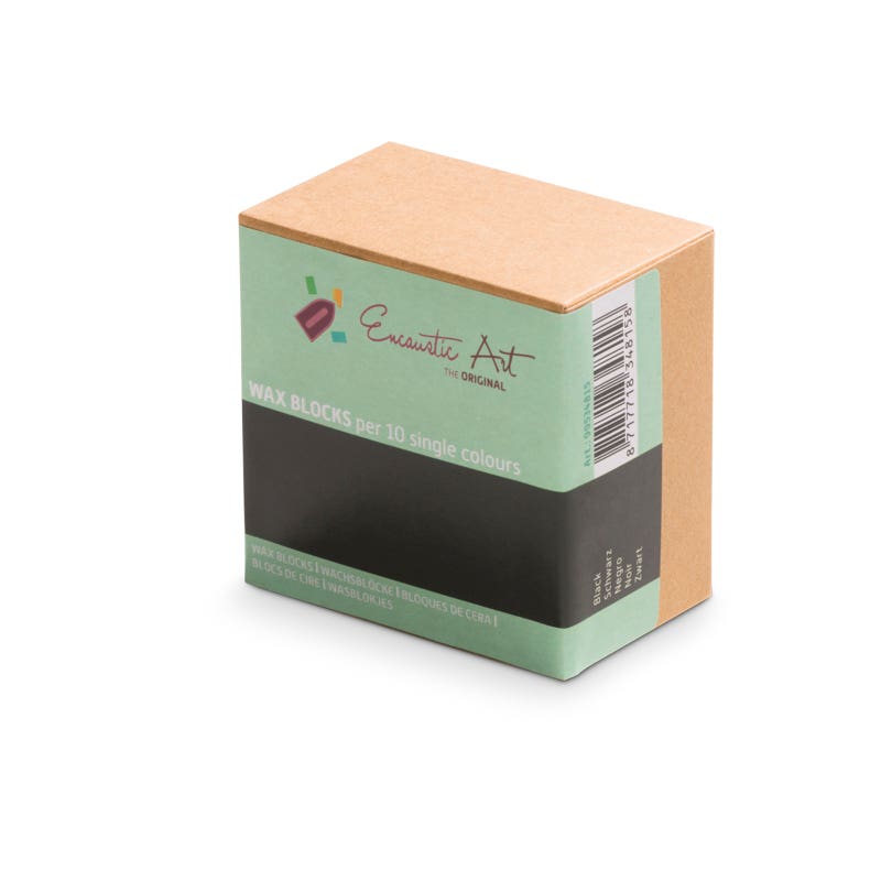 Encaustic Art Wax Blocks - 10 pieces - Black image