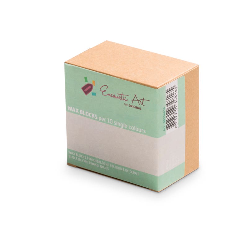 Encaustic Art Wax Blocks - 10 pieces - White image