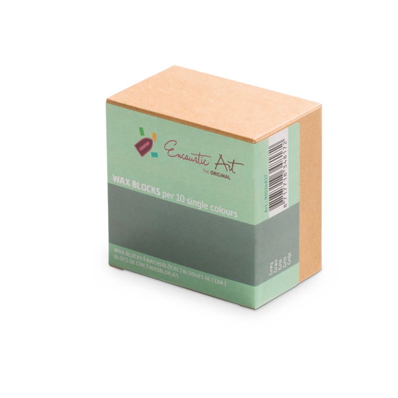 Encaustic Art Wax Blocks - 10 pieces - Grey image