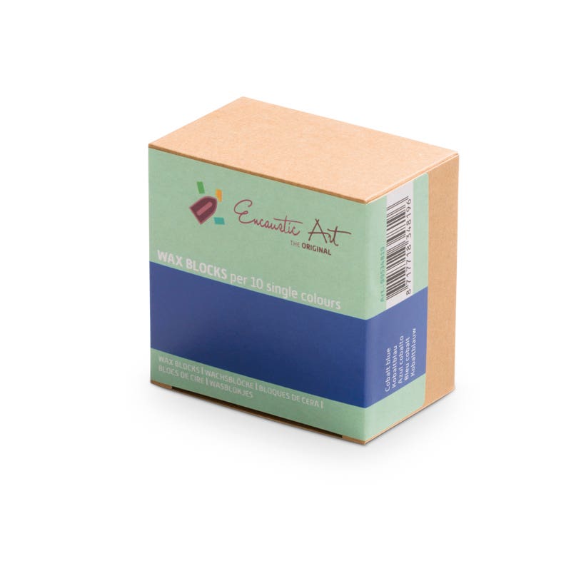 Encaustic Art Wax Blocks - 10 pieces - Cobalt blue image