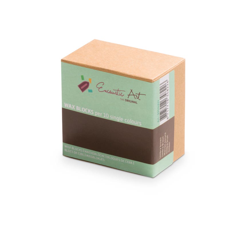 Encaustic Art Wax Blocks - 10 pieces - Umbra brown image