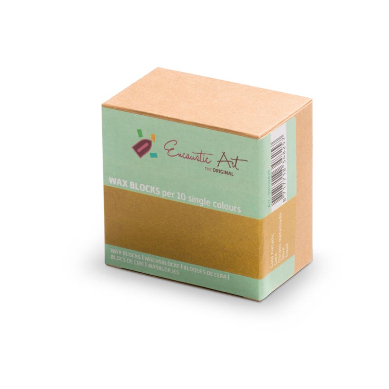 Encaustic Art Wax Blocks - 10 pieces - Gold metallic image