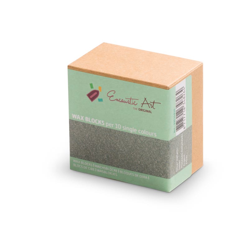 Encaustic Art Wax Blocks - 10 pieces - Silver metallic image