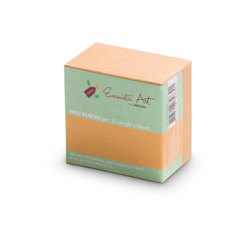 Encaustic Art Wax Blocks - 10 pieces - Pastel apricot image
