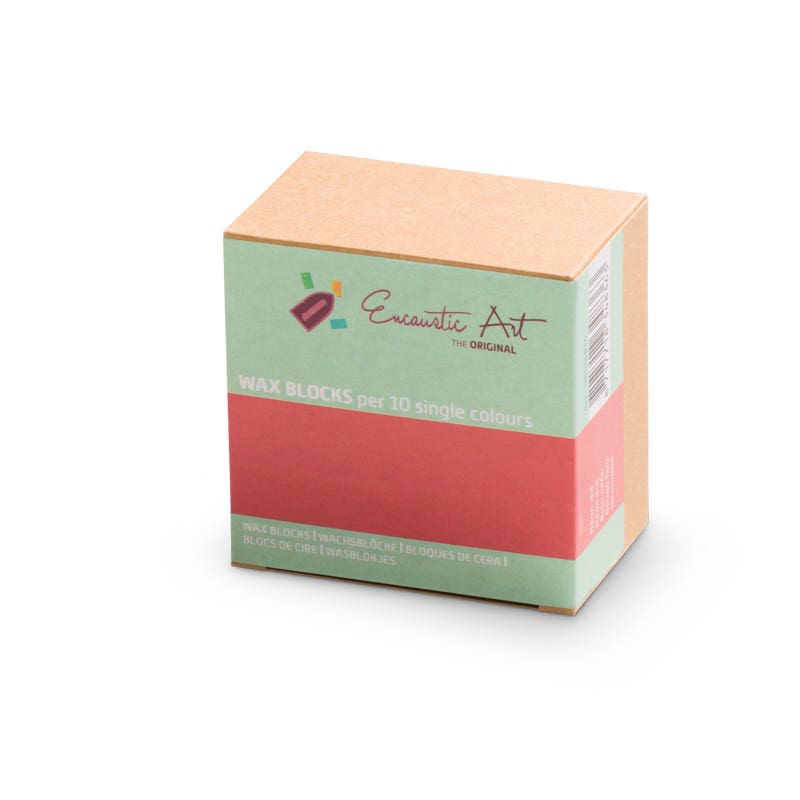 Encaustic Art Wax Blocks - 10 pieces - Neon red image