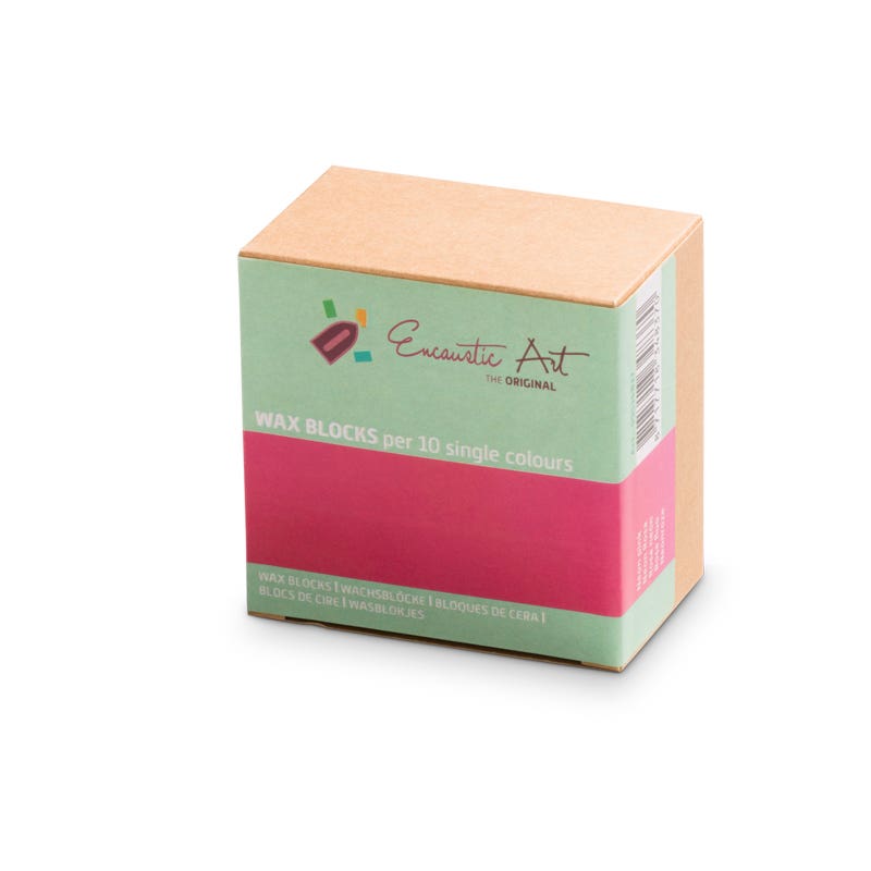 Encaustic Art Wax Blocks - 10 pieces - Neon pink image