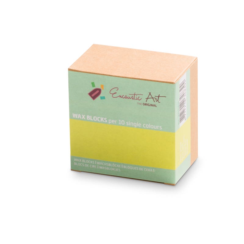 Encaustic Art Wax Blocks - 10 pieces - Neon yellow image