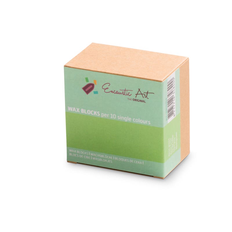 Encaustic Art Wax Blocks - 10 pieces - Neon green image