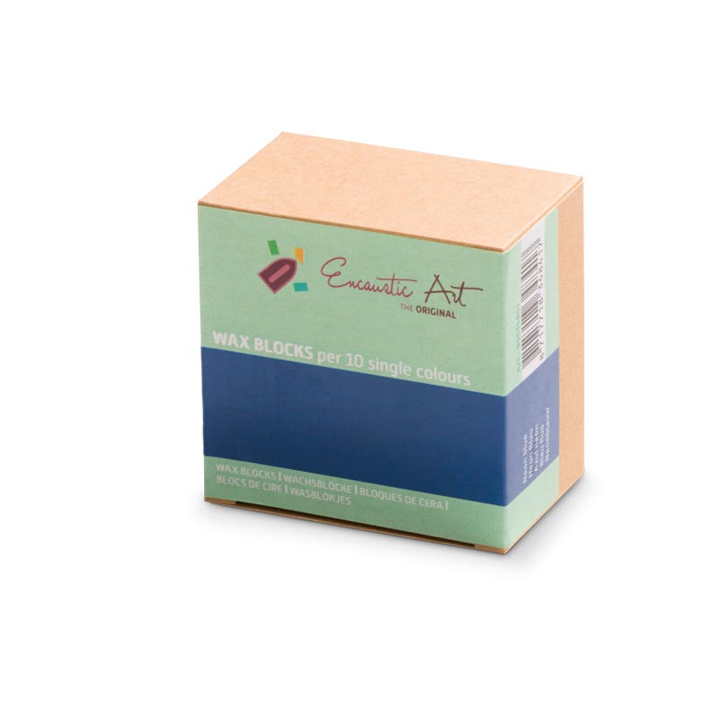 Encaustic Art Wax Blocks - 10 pieces - Neon blue image