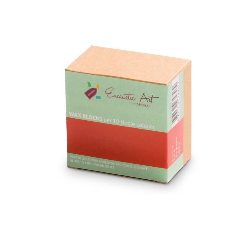Encaustic Art Wax Blocks - 10 pieces - Bright red image