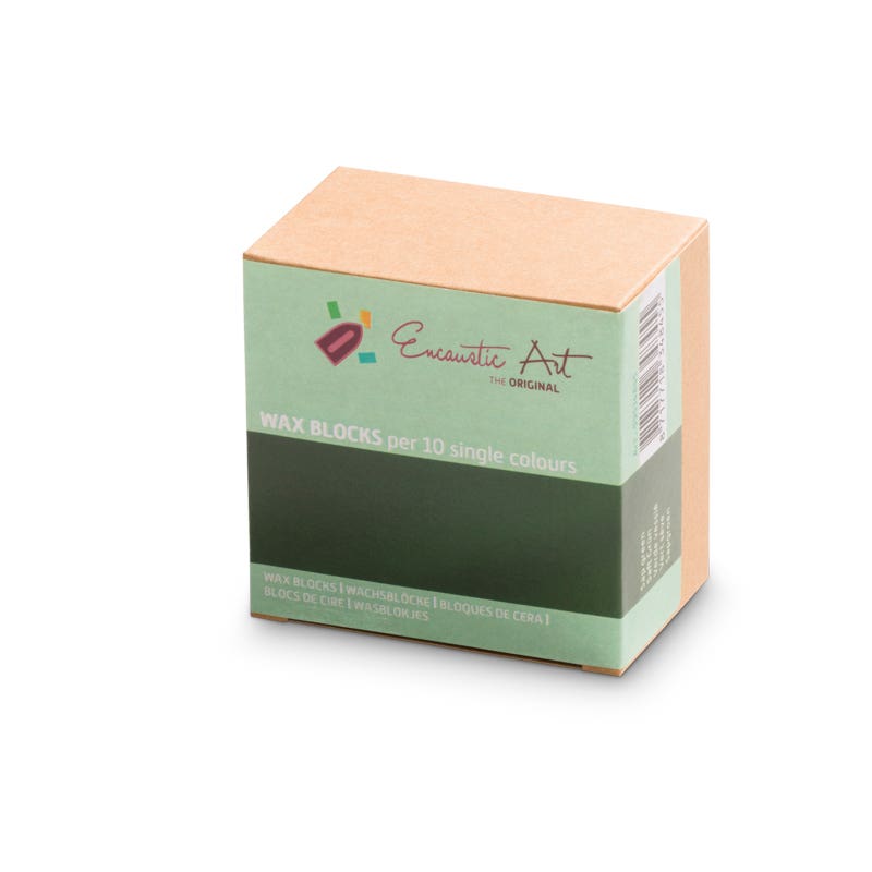 Encaustic Art Wax Blocks - 10 pieces - Sap green image