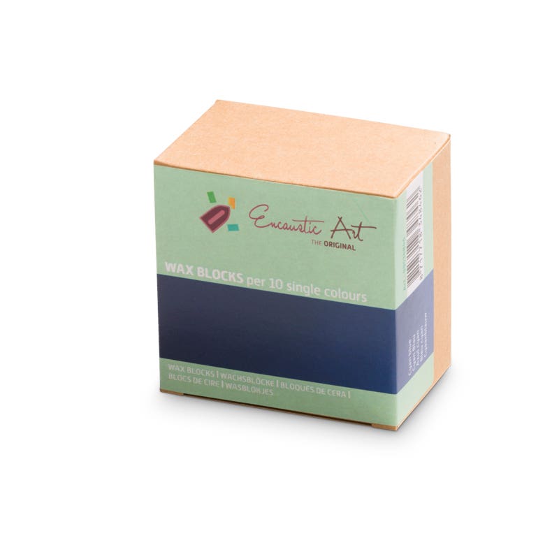 Encaustic Art Wax Blocks - 10 pieces - Cyan blue image