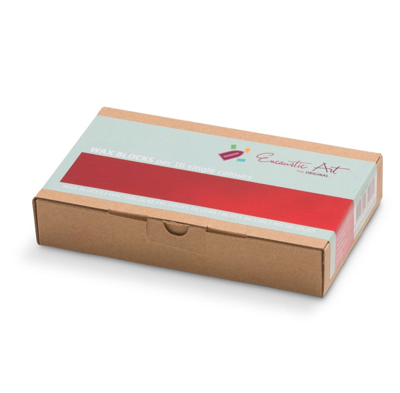 Encaustic Art Wax Blocks - 16 pieces - Crimson image
